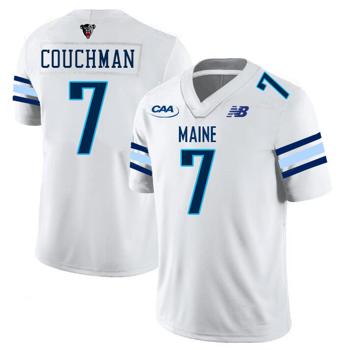 Maine Black Bears #7 Latrell Couchman College Football Jerseys,Uniforms-White